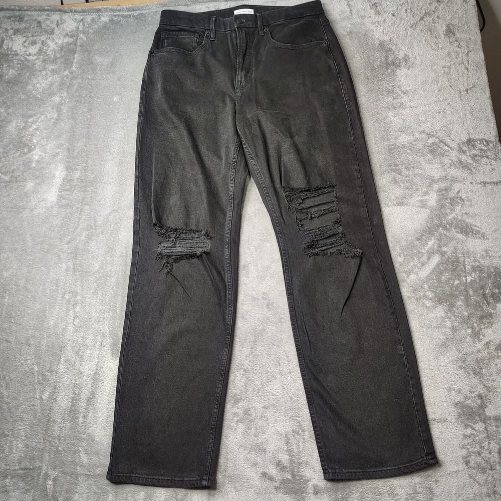 Good American 90s Jeans Womens 28 Black Relaxed Baggy Denim Distressed Boho